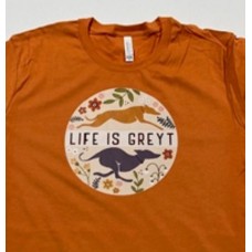 LIFE IS GREYT - Short Sleeve t-shirt - Burnt Orange