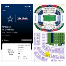 Raffle: 2025 Cowboys vs Chargers